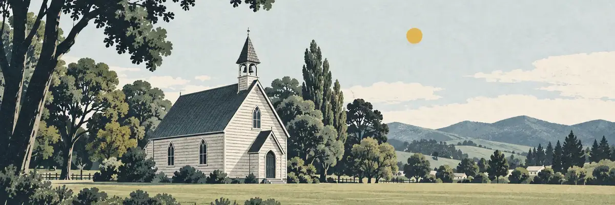 Screen-print illustration of St John’s Church, Wakefield